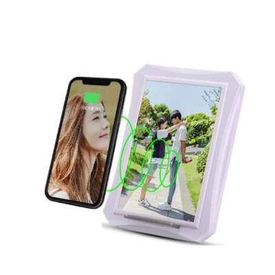 new unique product 2019 Christmas gift Photo frame phone wireless charger ,wireless charger photo frame